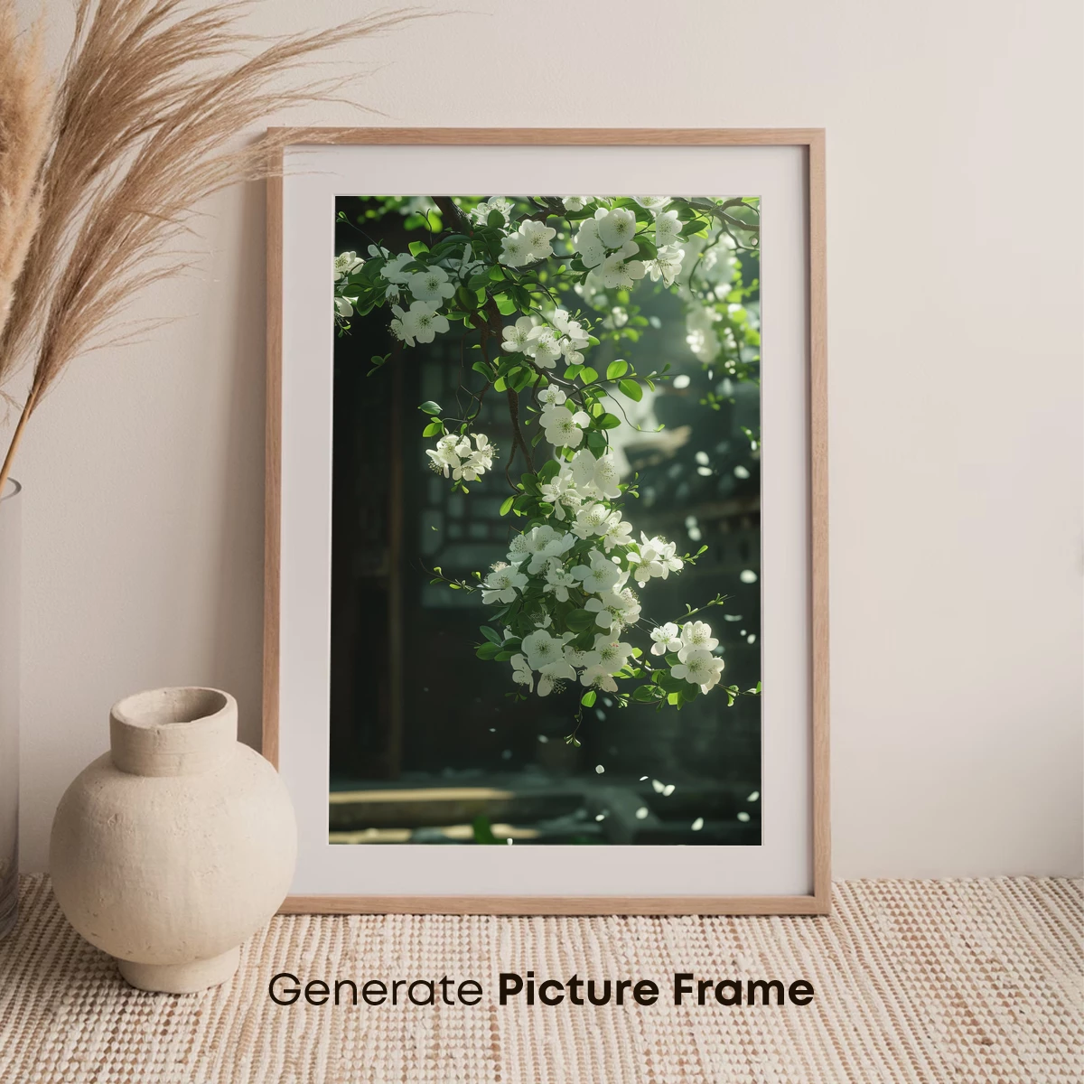 Blossom Whisper: Ethereal White Flowers in Sunlit Serenity - Image 7