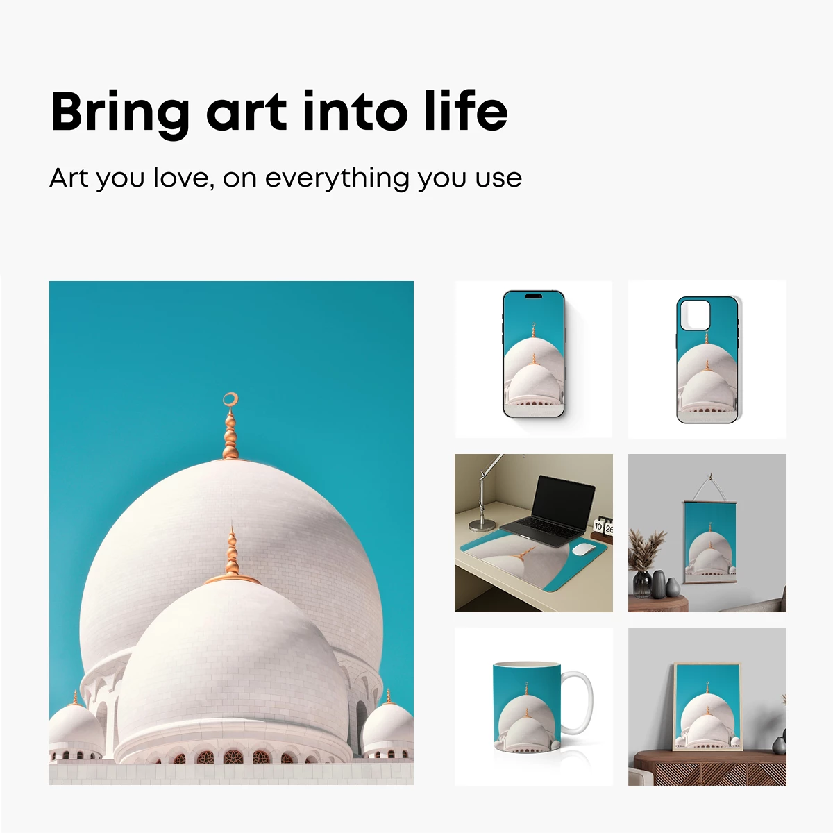 Eternal White Domes Under Turquoise Skies - Image 2