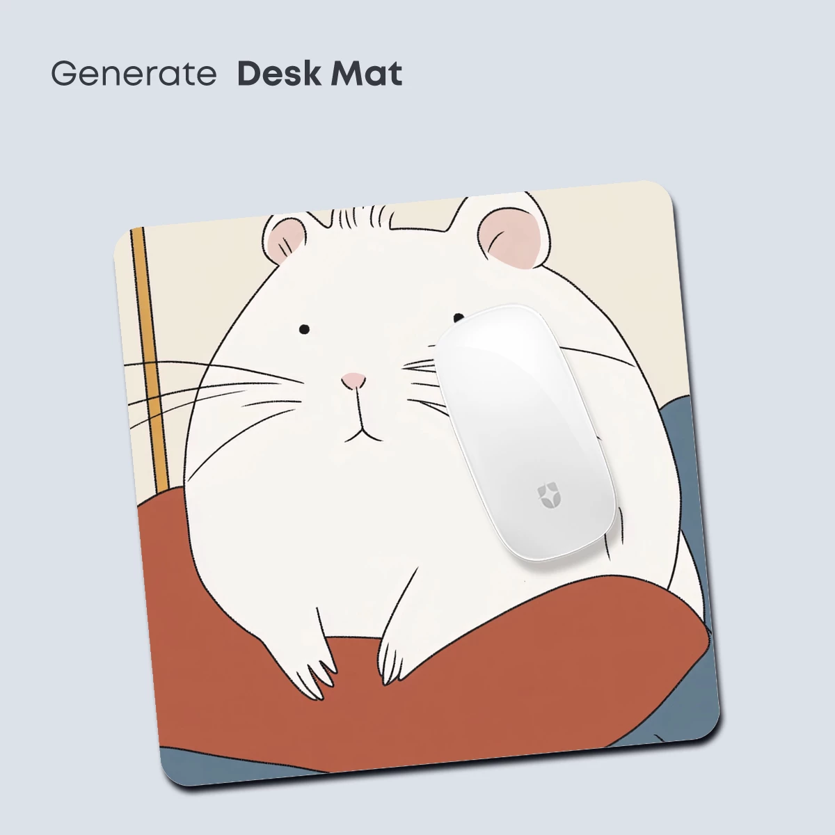 Chubby Hamster in Cozy Rest: Whimsical Minimalism - Image 4
