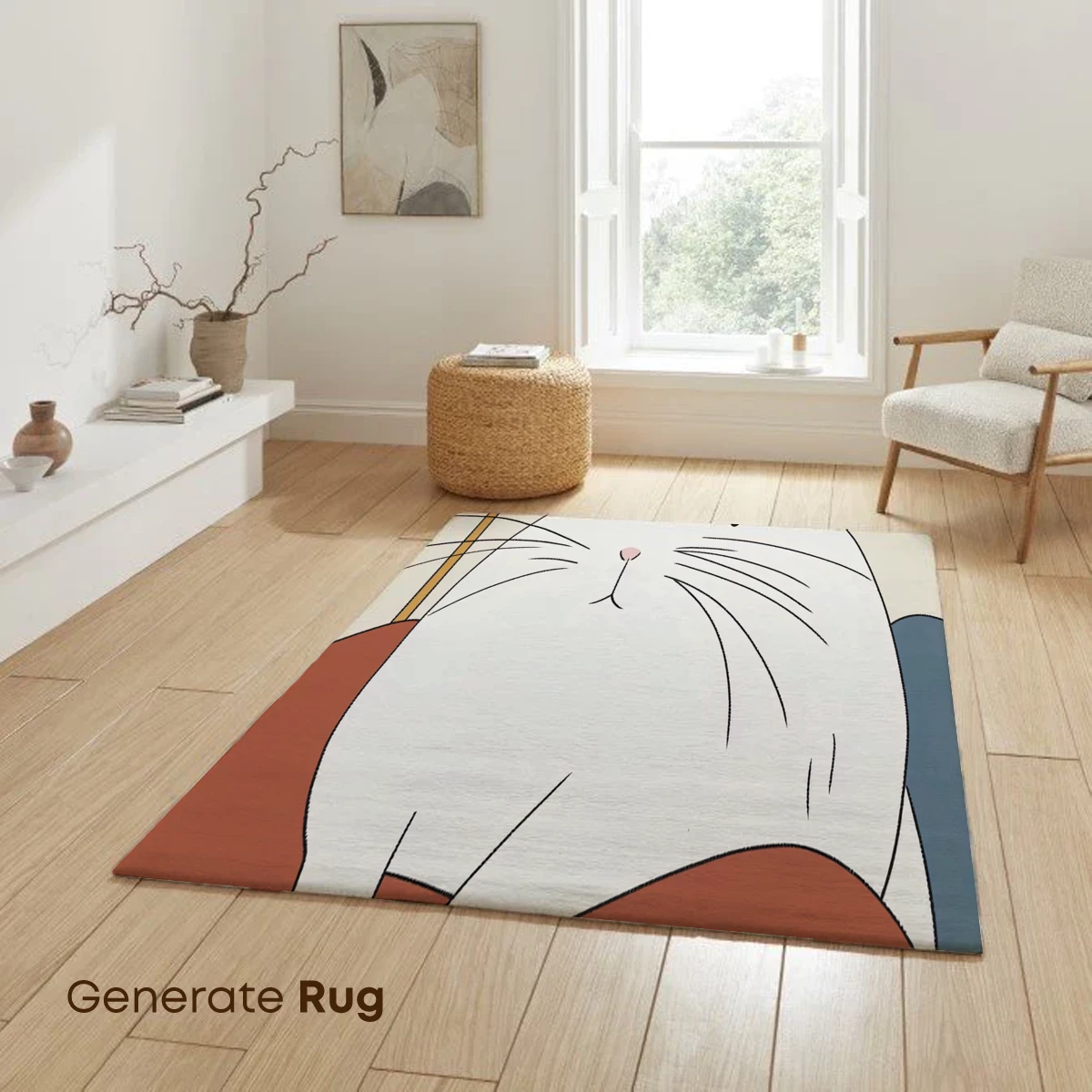 Chubby Hamster in Cozy Rest: Whimsical Minimalism - Image 6