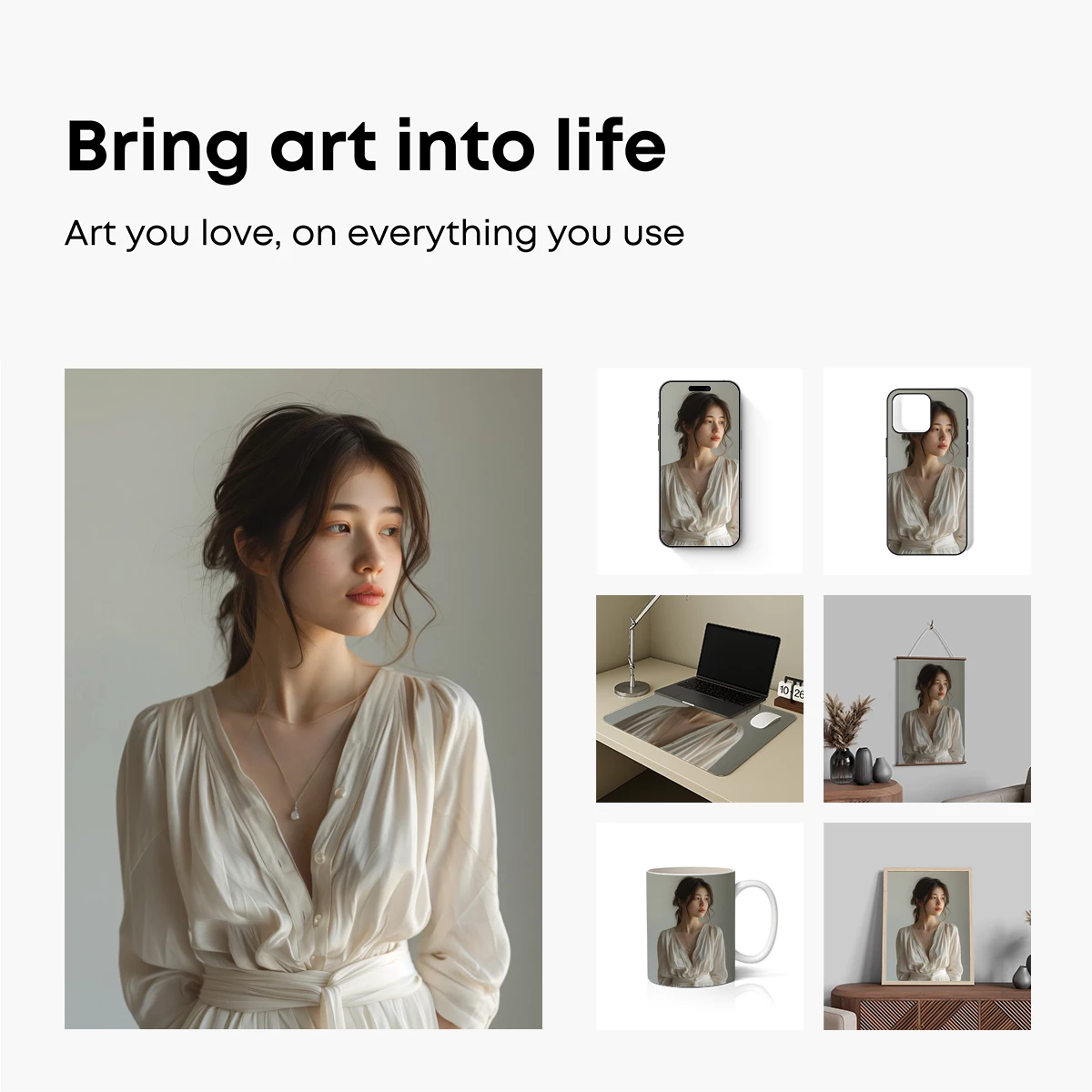 Elegant Simplicity: Cream Silk Elegance - Image 2