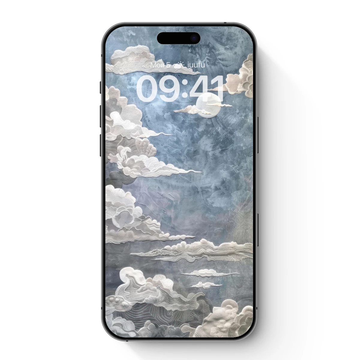 Ethereal Moonlit Clouds: A Textured Dreamscape