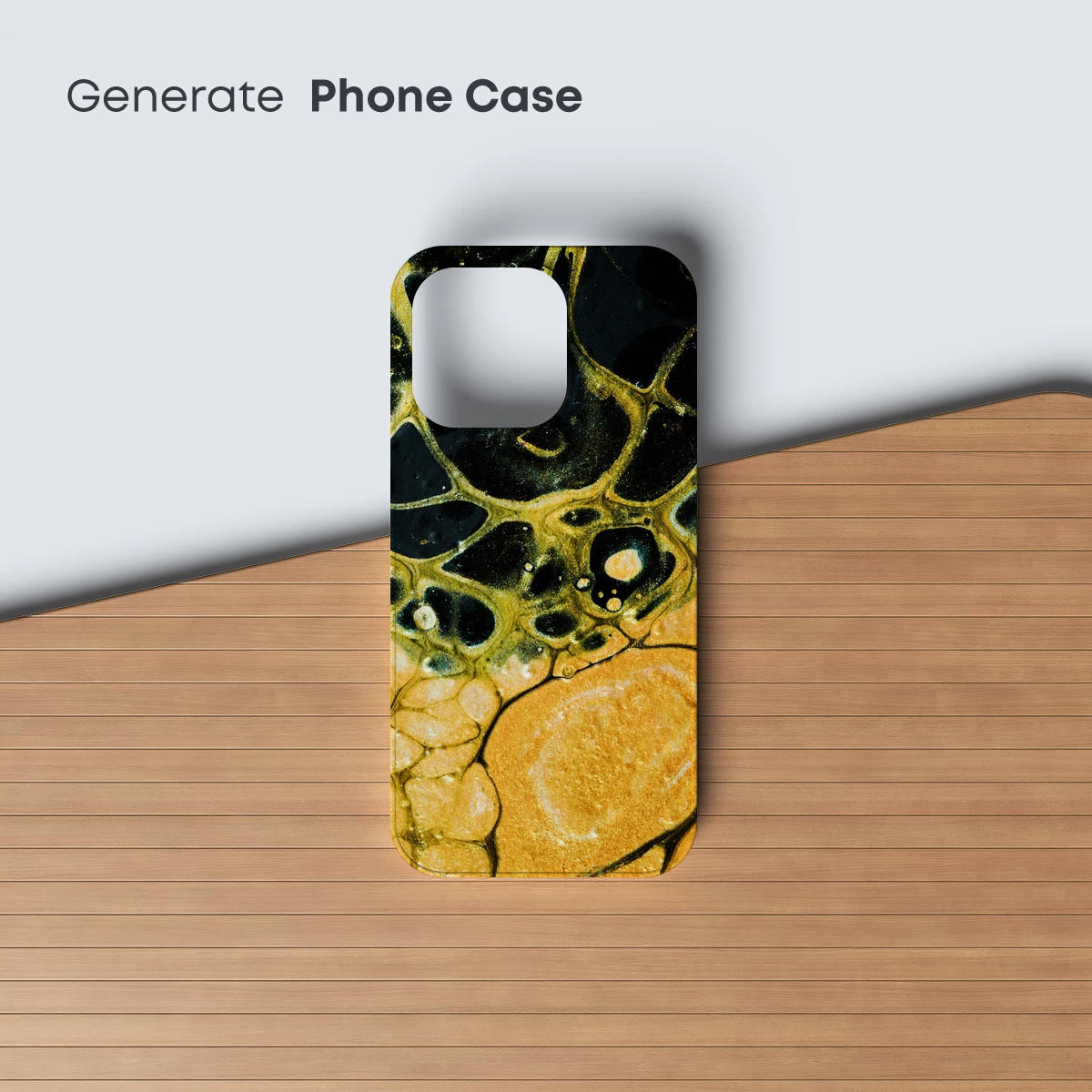 Golden Abyss: Abstract Ink Fusion - Image 3