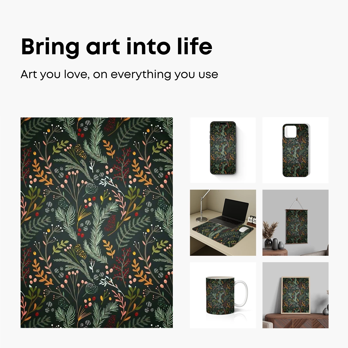 Autumnal Forest Whispers: A Botanical Tapestry - Image 2