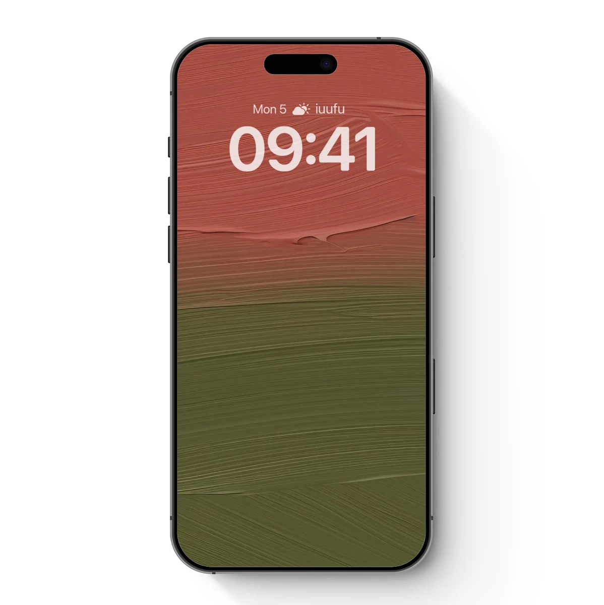 Abstract Brushstroke Harmony: Coral and Olive