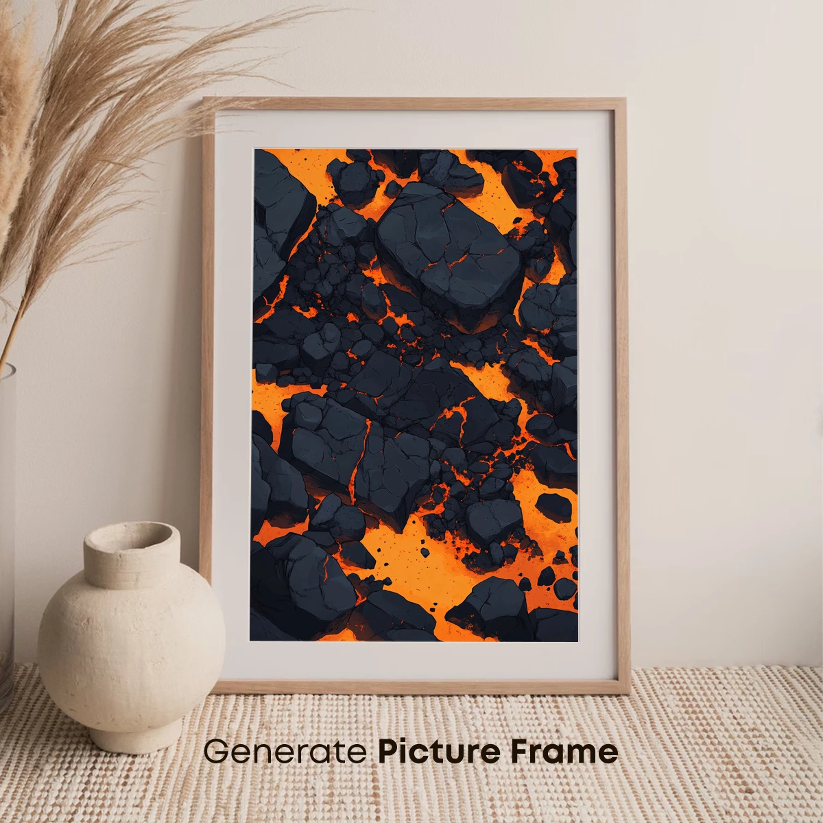 Lava's Embrace: Fiery Crystals in Motion - Image 7