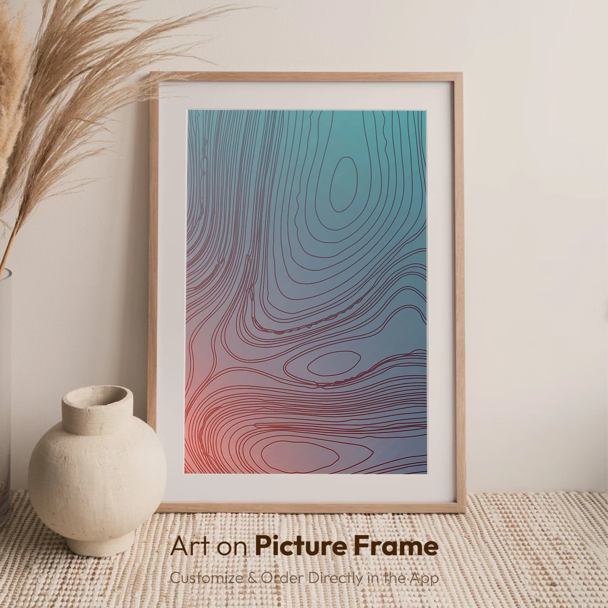 Contour Elegance: Abstract Topography Art - Image 7