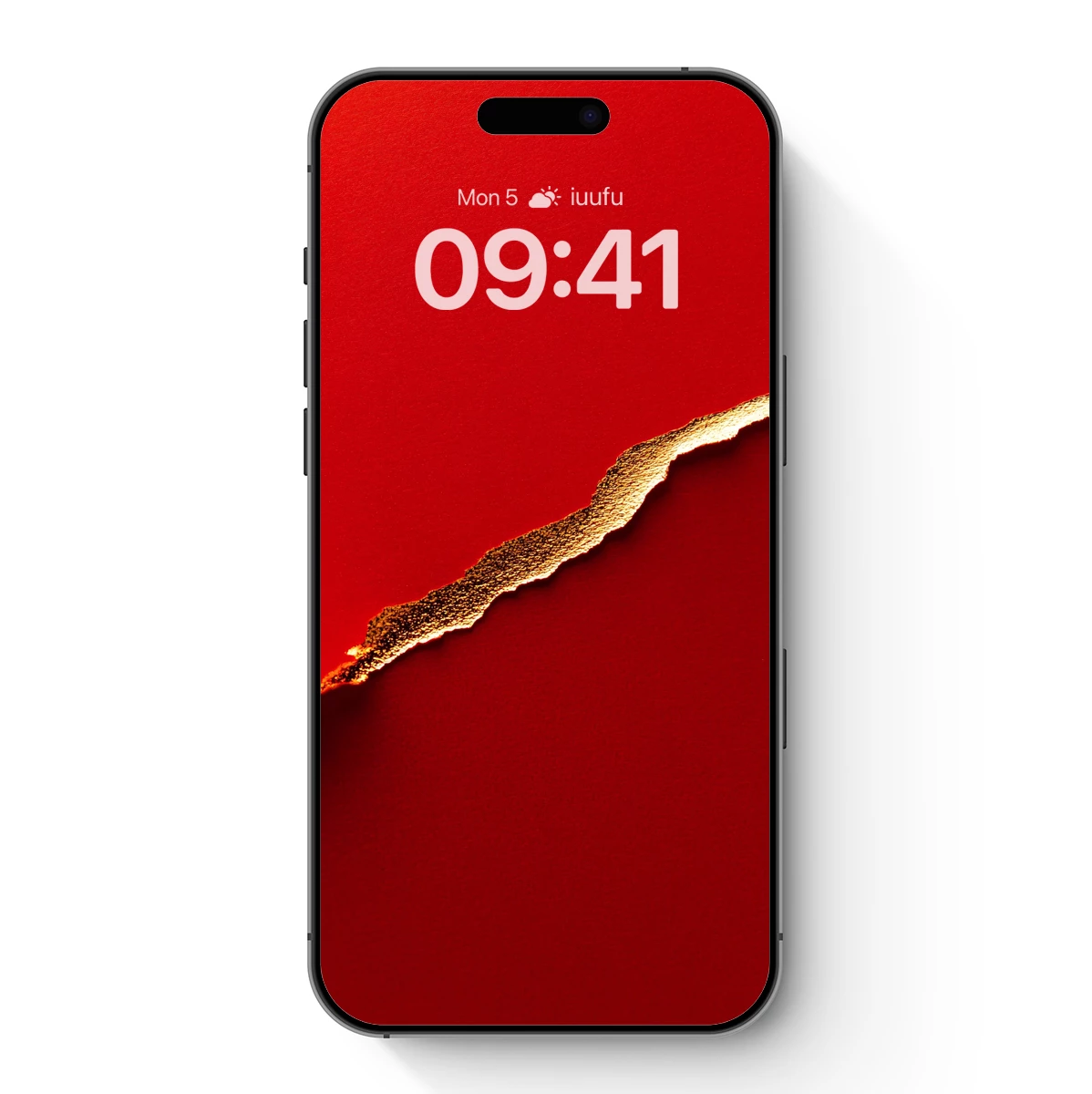 Crimson Canvas with Golden Rift