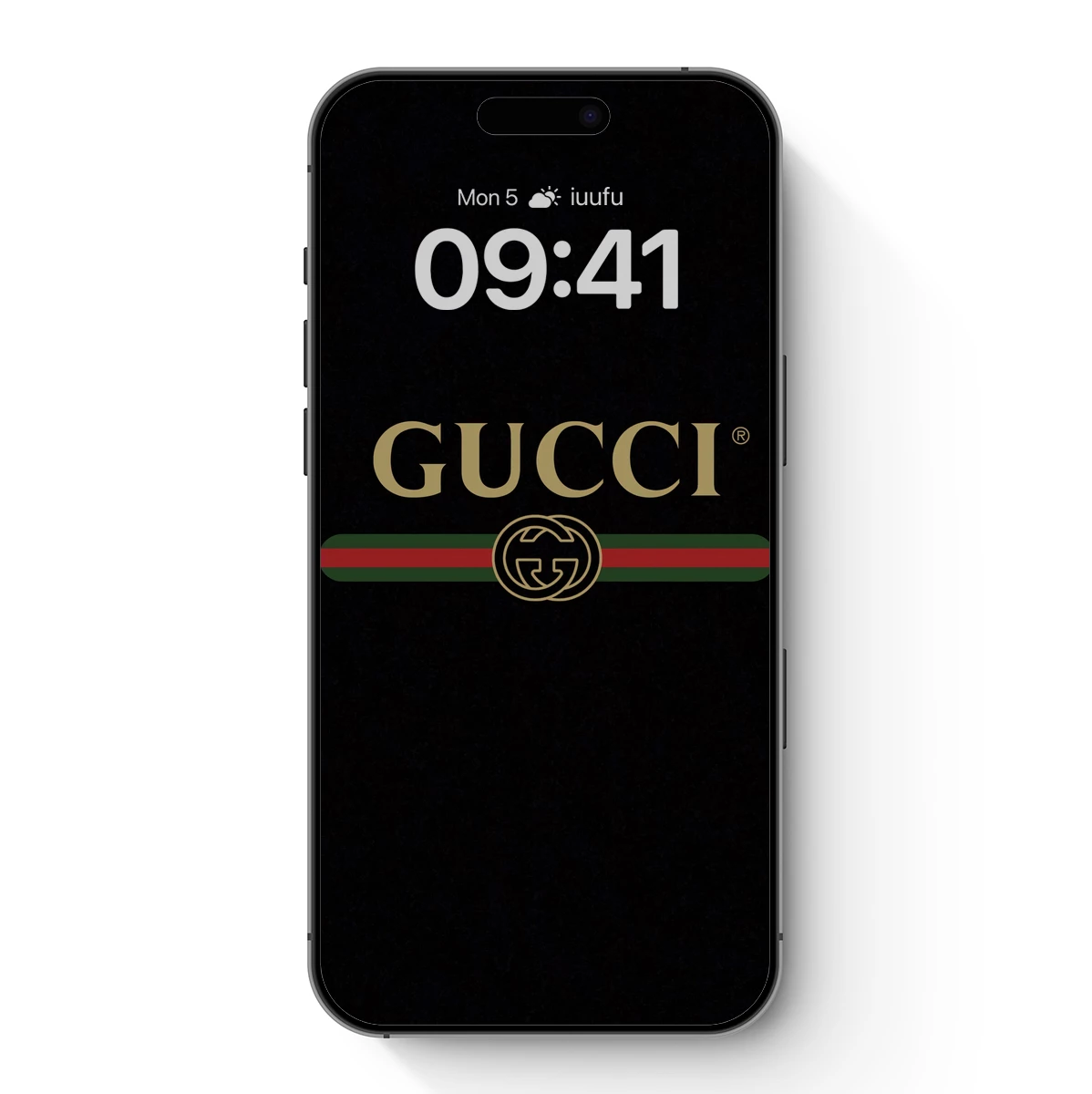 Gucci Elegance: Iconic Logo in Dark Luxe