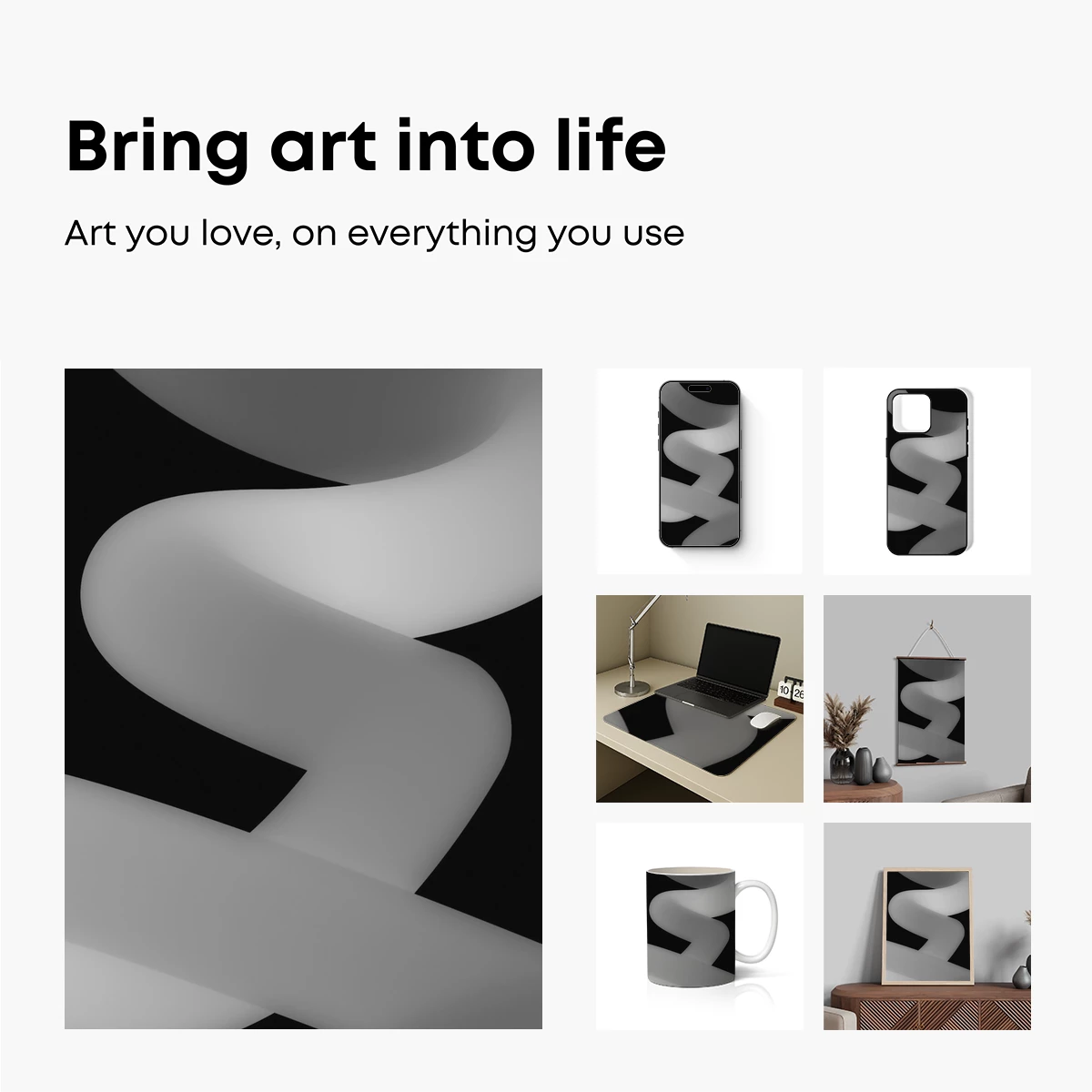 Elegant White Spirals: A Dance of Light and Shadow - Image 2