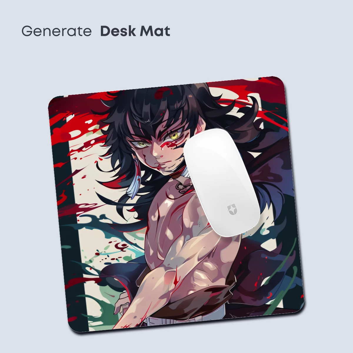 Bloody Samurai: Anime Warrior with Intense Gaze - Image 4