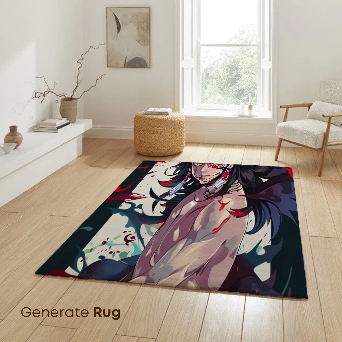 Bloody Samurai: Anime Warrior with Intense Gaze - Image 6