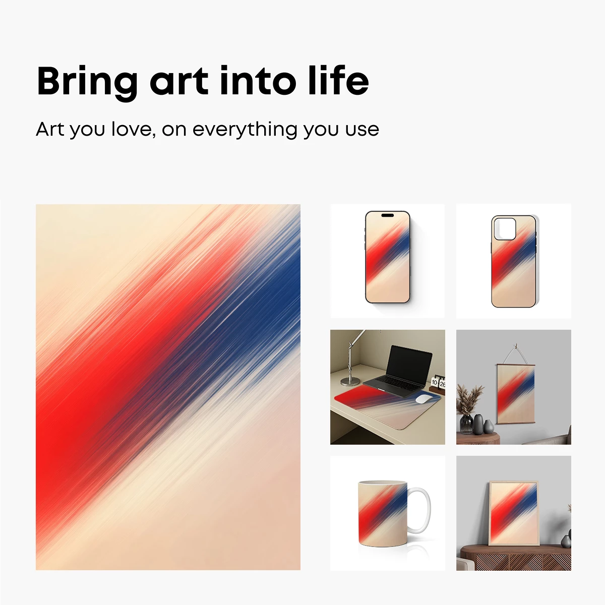 Diagonal Velocity: Red and Blue Blur - Image 2