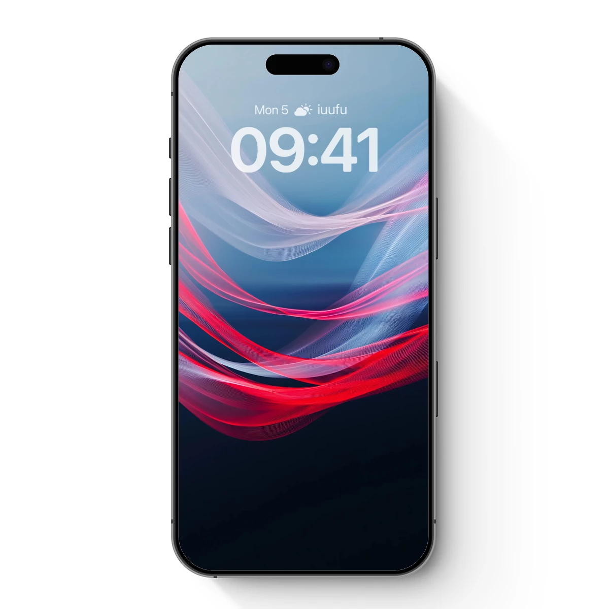 Ethereal Flow: Red and White Abstract Waves