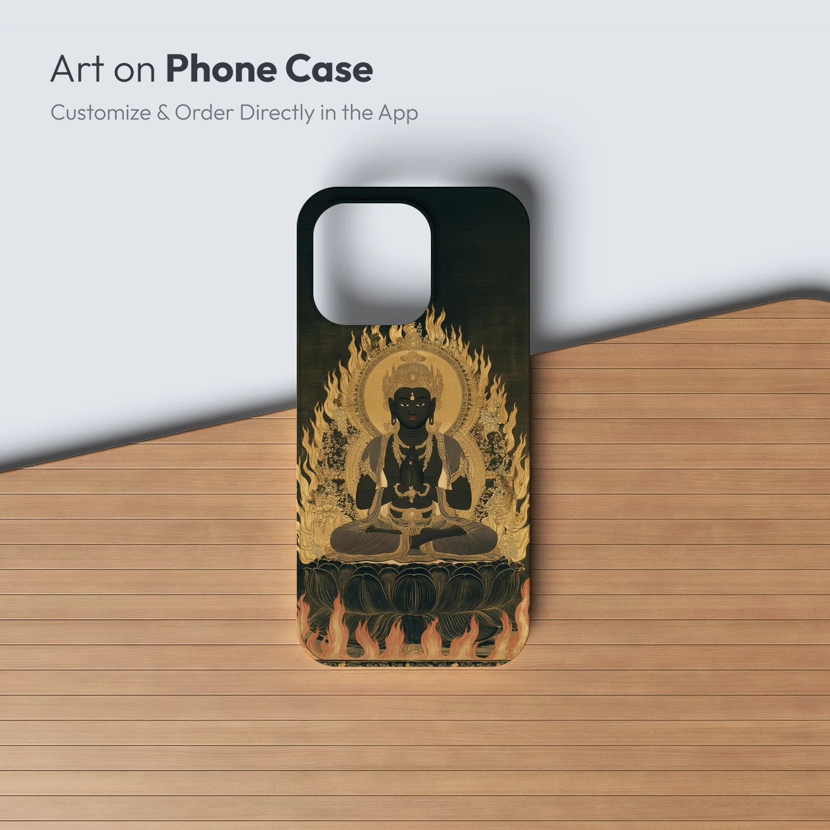 Enigmatic Buddha in Flames: A Mystical Zen Vision - Image 2