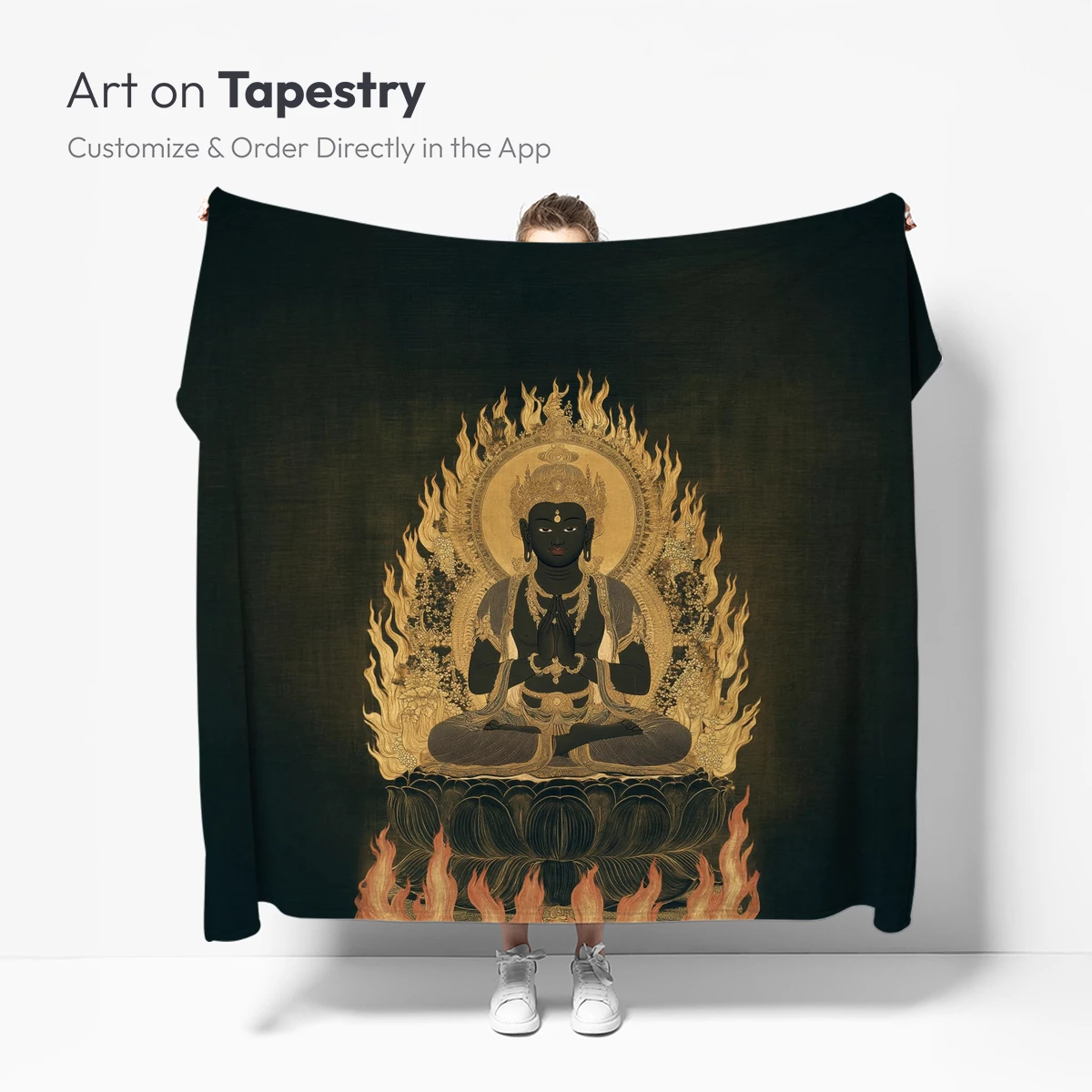 Enigmatic Buddha in Flames: A Mystical Zen Vision - Image 4