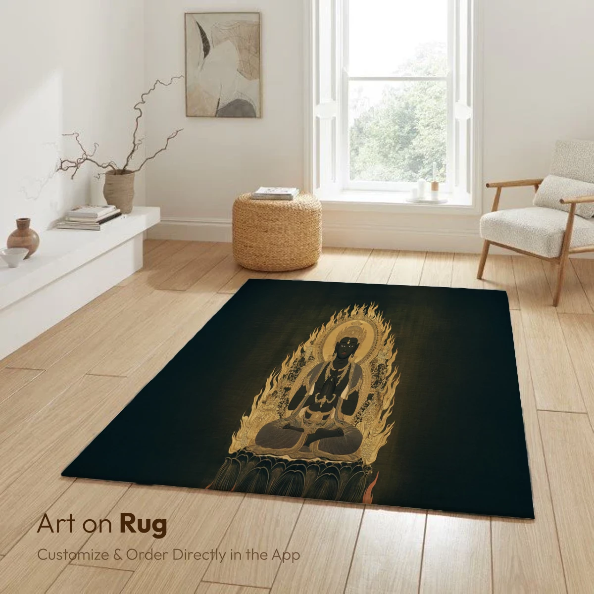 Enigmatic Buddha in Flames: A Mystical Zen Vision - Image 5