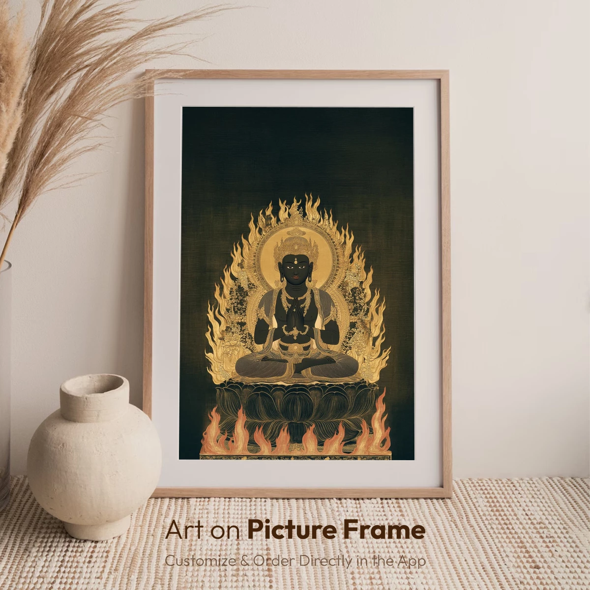 Enigmatic Buddha in Flames: A Mystical Zen Vision - Image 6