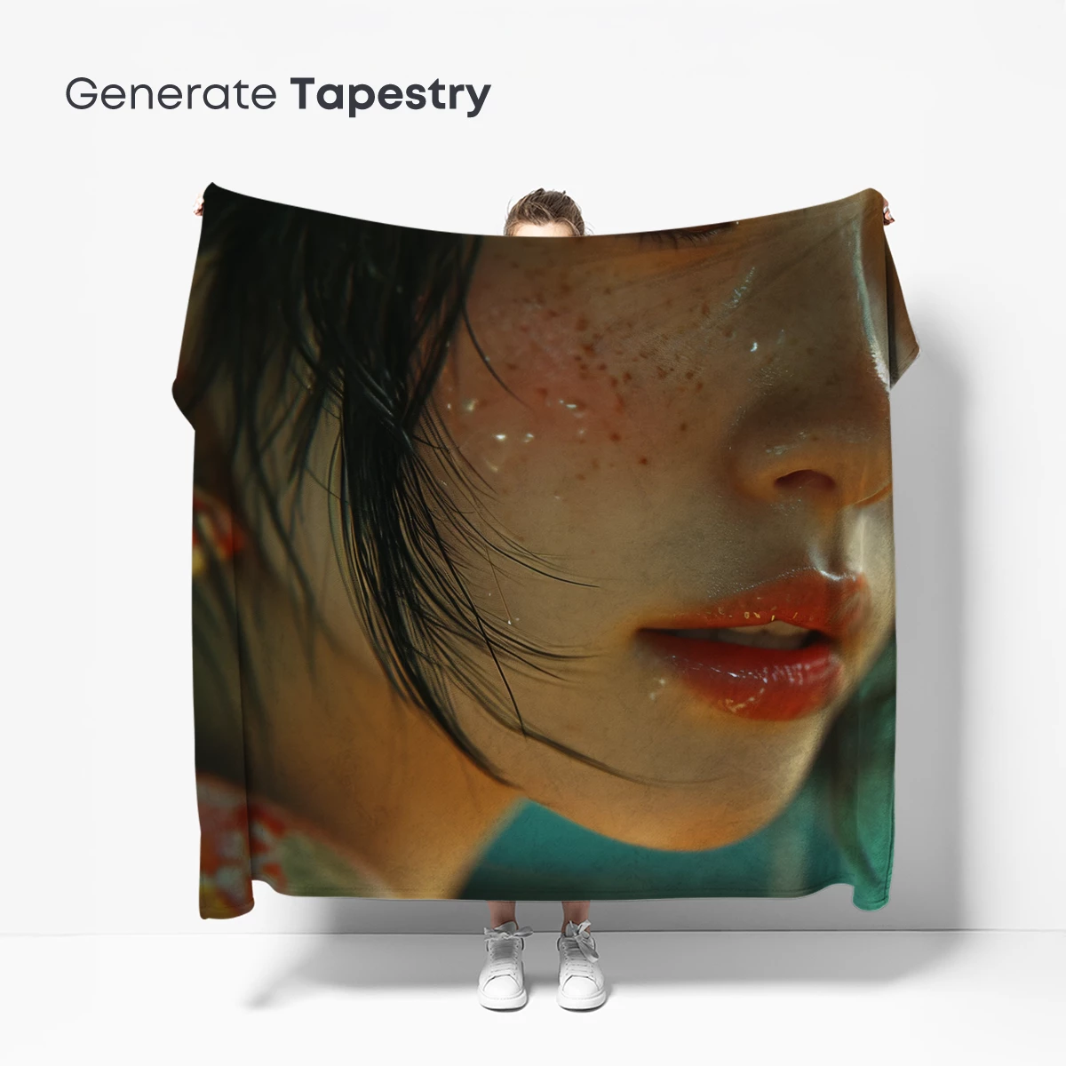 Freckled Serenity: A Digital Portrait Masterpiece - Image 5
