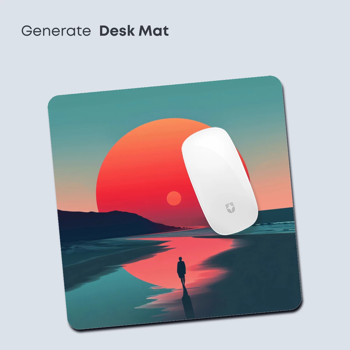 Eternal Sunset Odyssey: A Solitary Figure's Reflection - Image 4