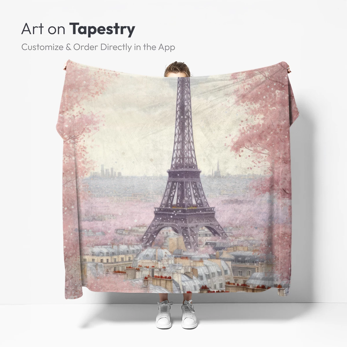 Cherry Blossom Eiffel: Romantic Parisian Dream - Image 5