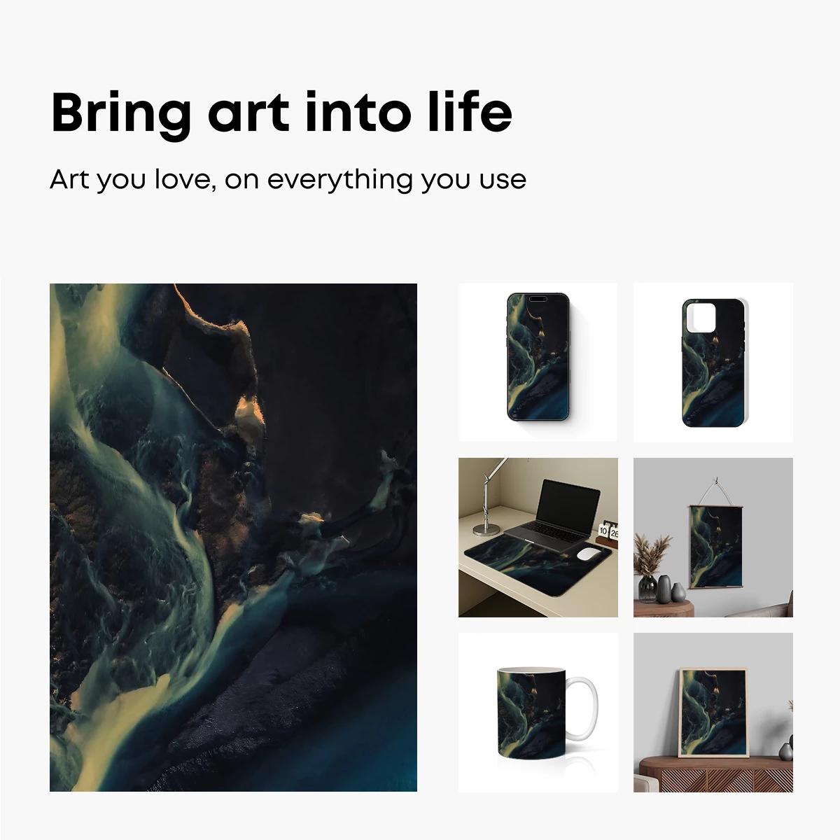 Ethereal River's Embrace: A Fusion of Earth and Sky - Image 2