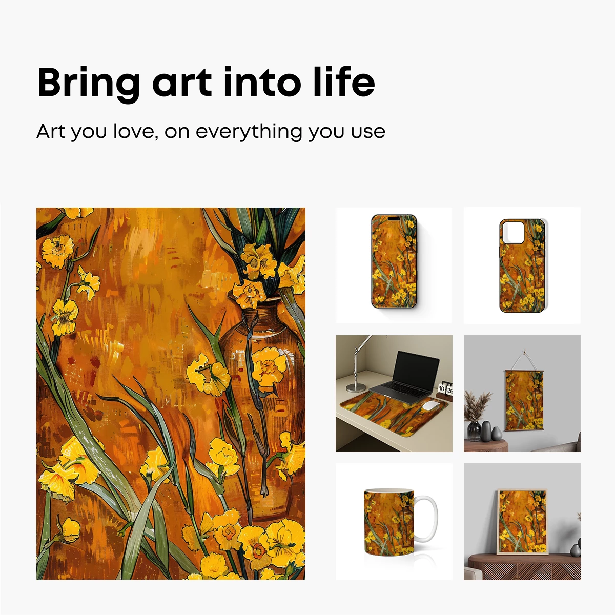 Golden Daffodils in Amber Hues - Image 2