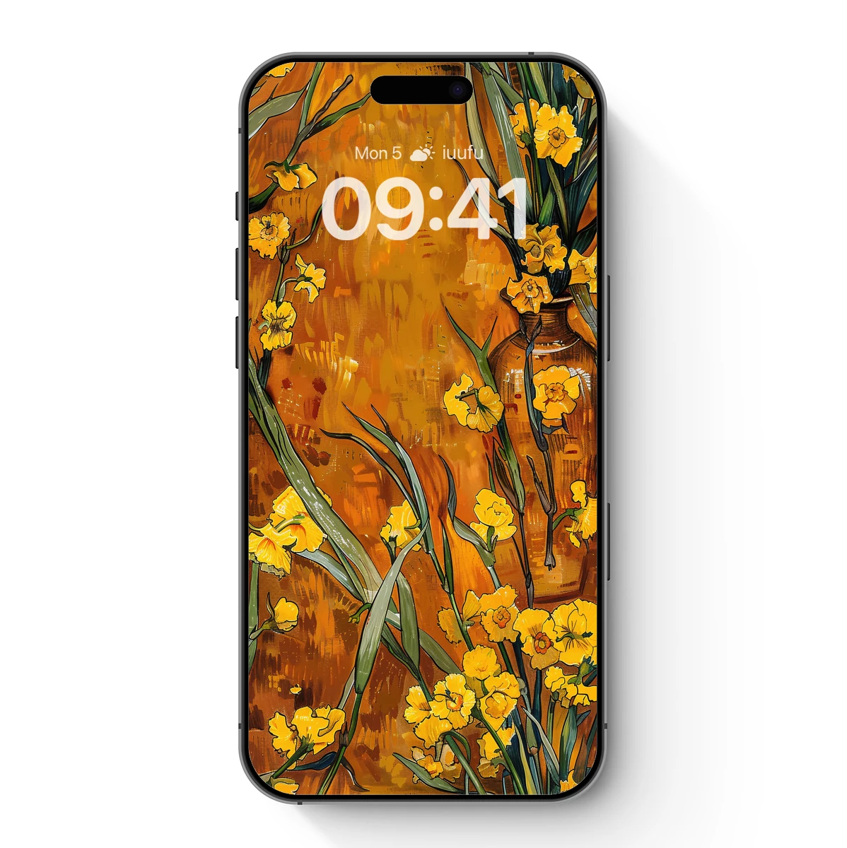 Golden Daffodils in Amber Hues