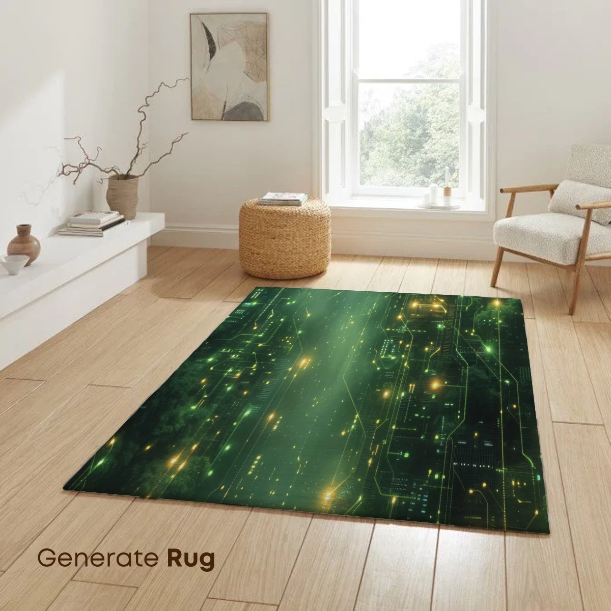 Cyberforest Glow: Digital Circuitry Meets Nature - Image 6
