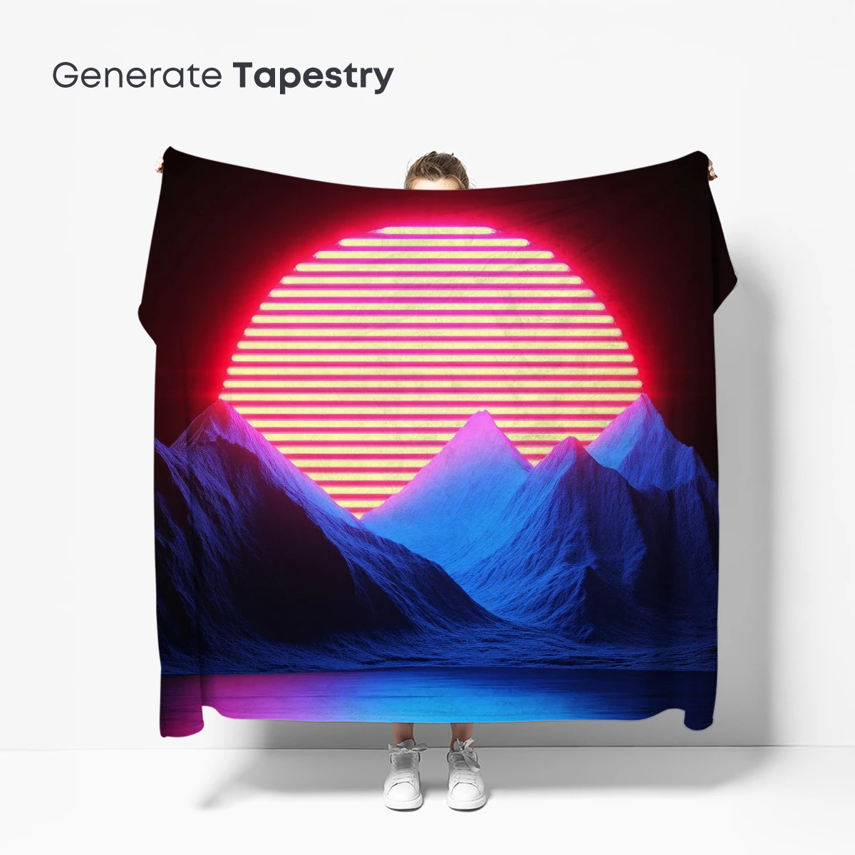 Neon Sunset Over Futuristic Peaks - Image 5