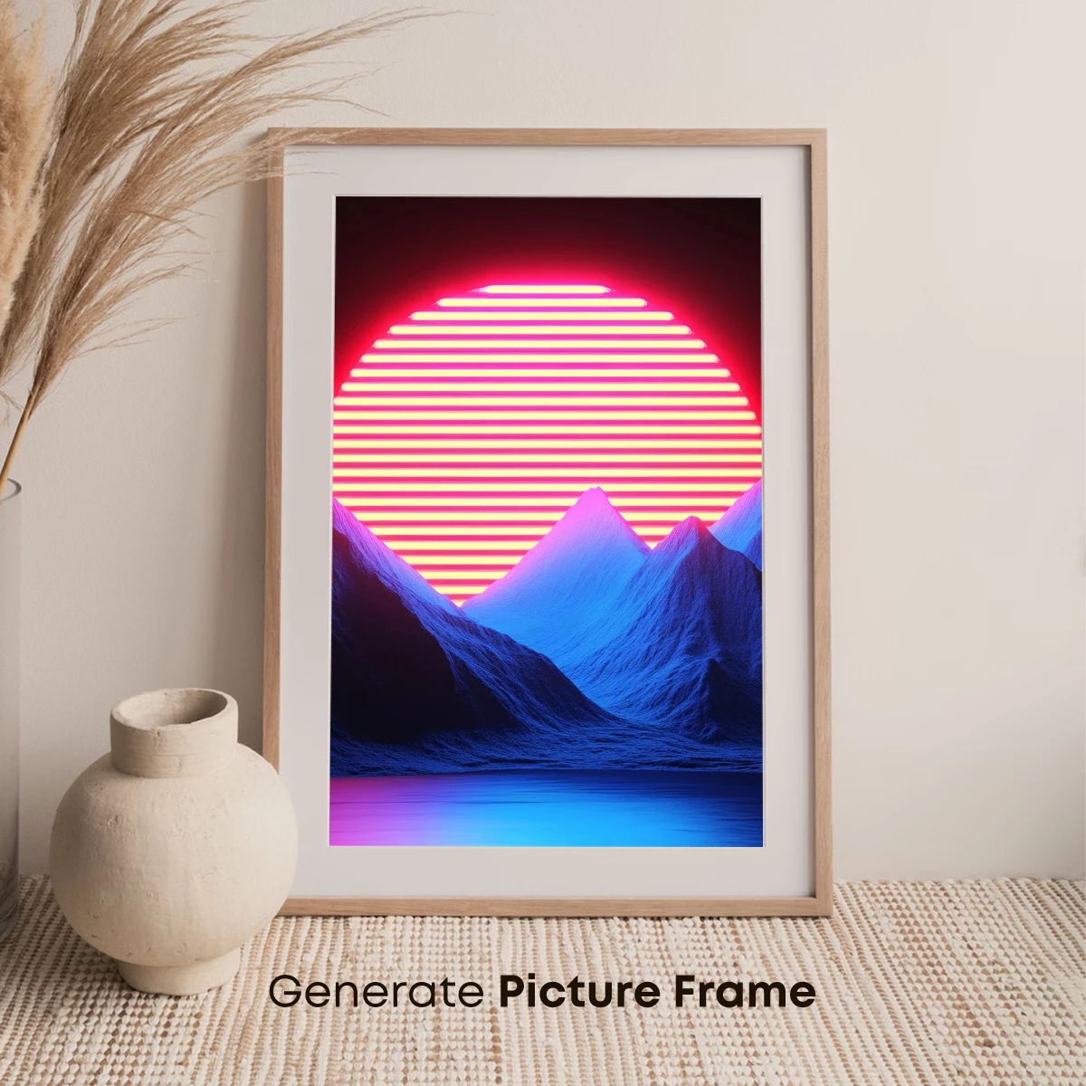 Neon Sunset Over Futuristic Peaks - Image 7