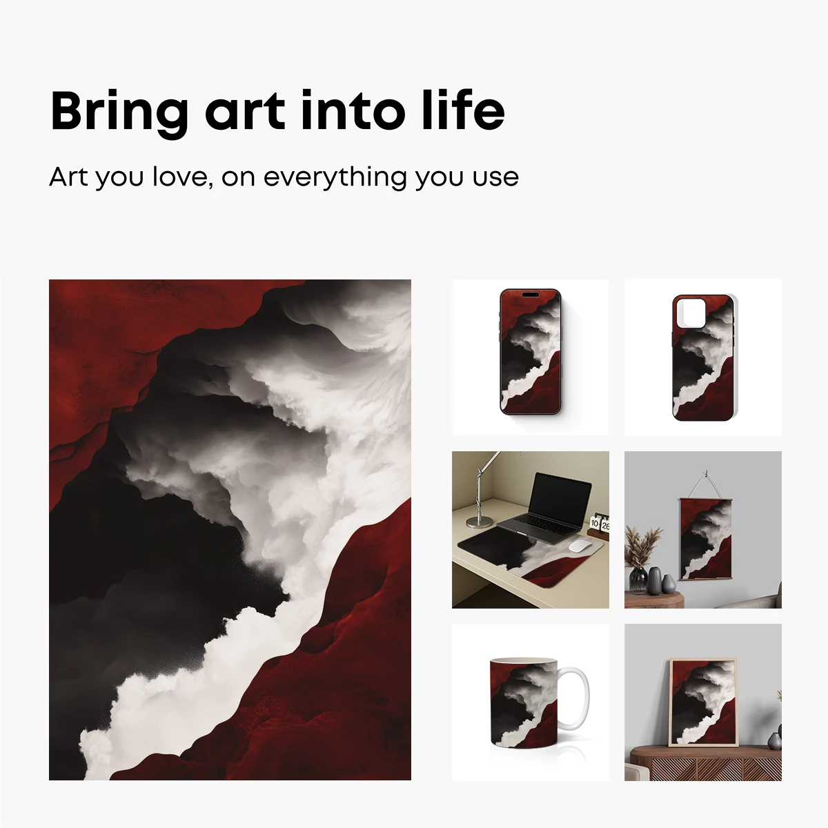 Crimson Clouds: A Symphony of Red and White