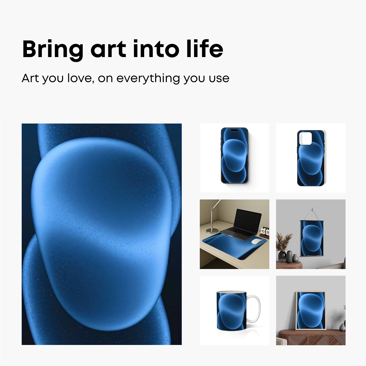 Ethereal Blue Spheres: A Study in Gradient Harmony - Image 2