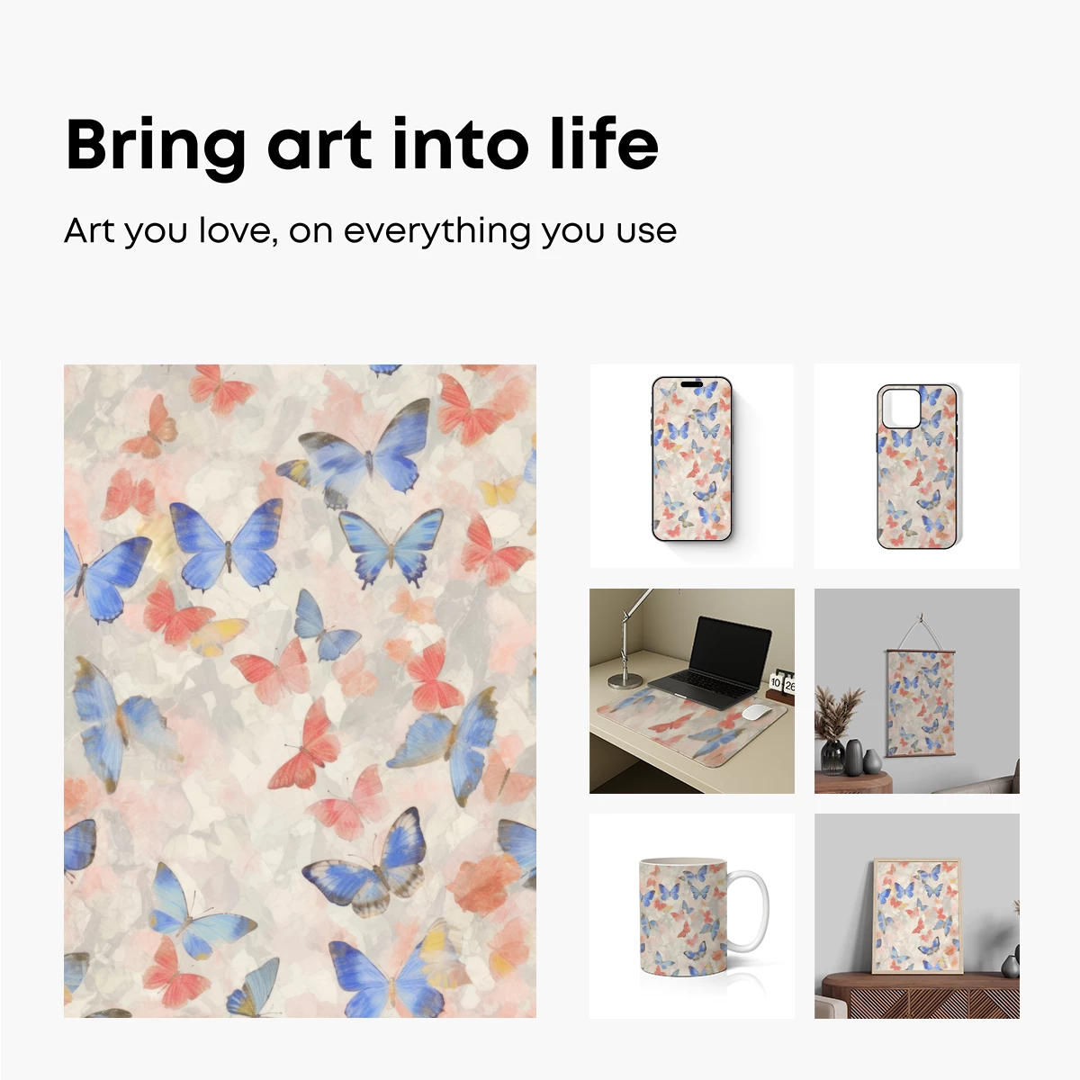 Butterfly Symphony in Pastel Hues - Image 2