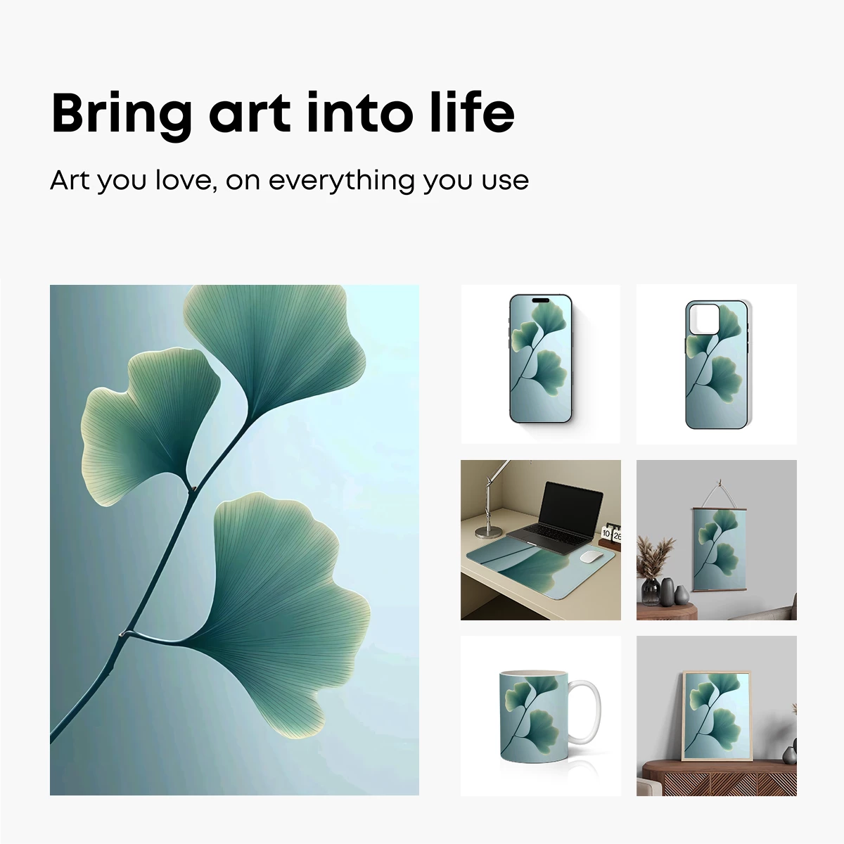 Ethereal Ginkgo Leaves: A Whisper of Nature's Grace - Image 2