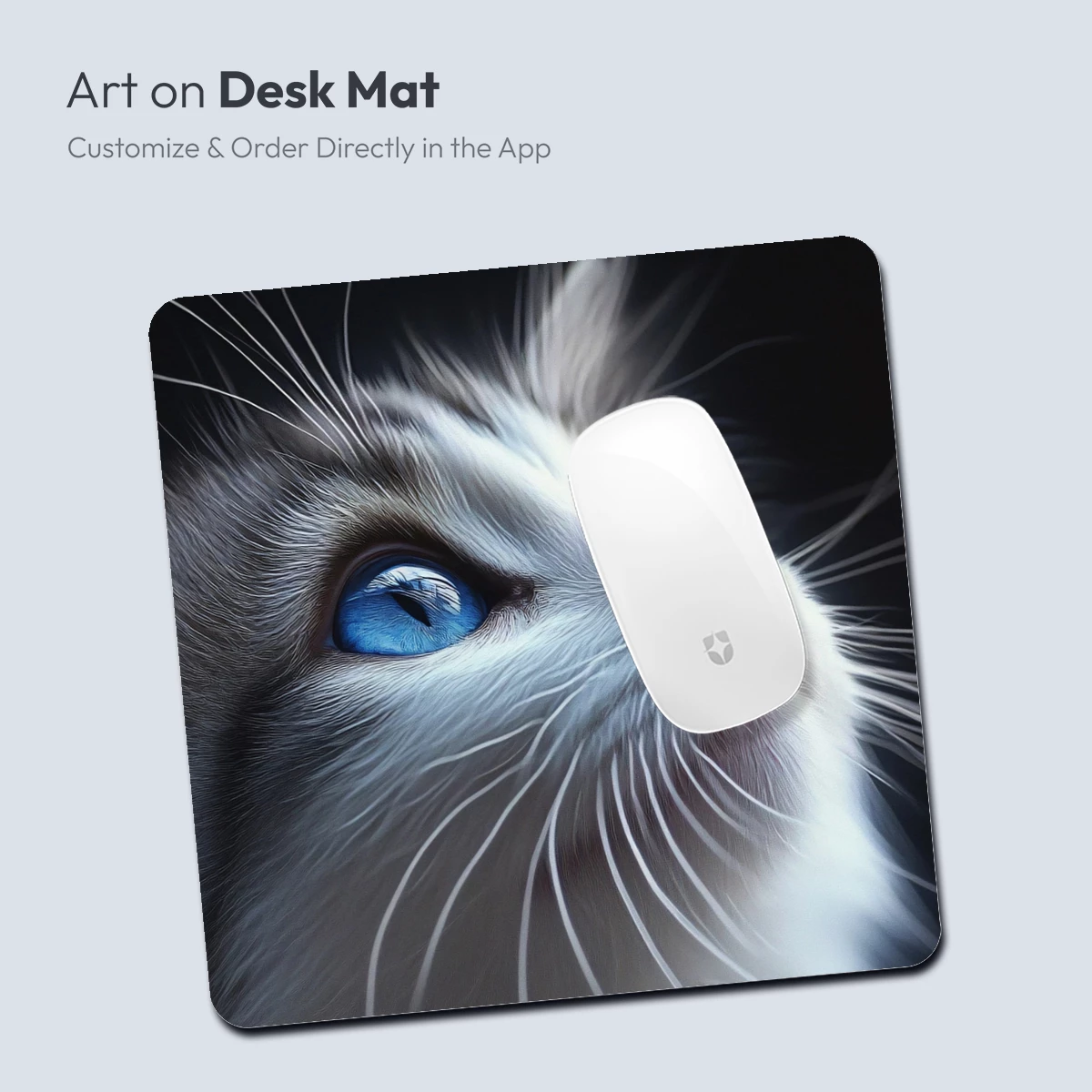 Ethereal Feline Gaze: Blue-Eyed Cat in Dreamlike Detail - Image 4