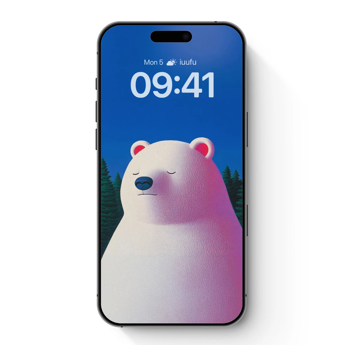 Dreamy Polar Bear in Twilight Forest
