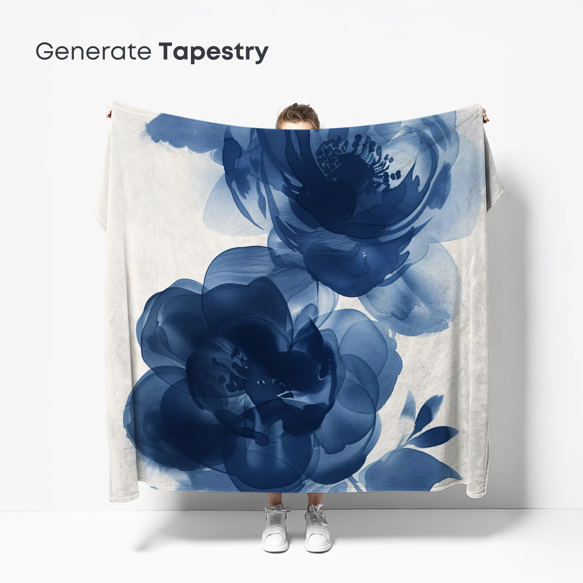 Ethereal Indigo Blooms: Watercolor Floral Elegance - Image 5