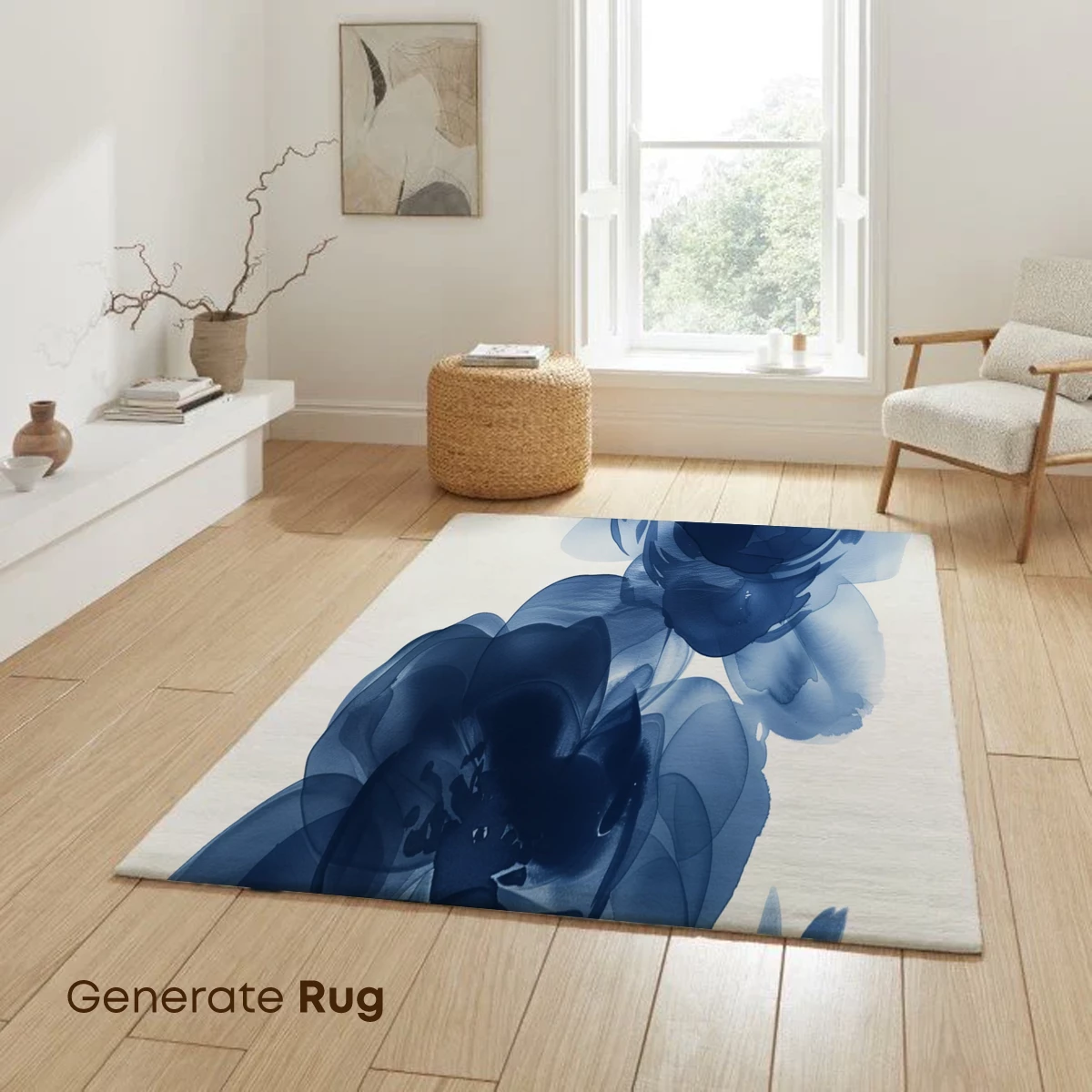 Ethereal Indigo Blooms: Watercolor Floral Elegance - Image 6