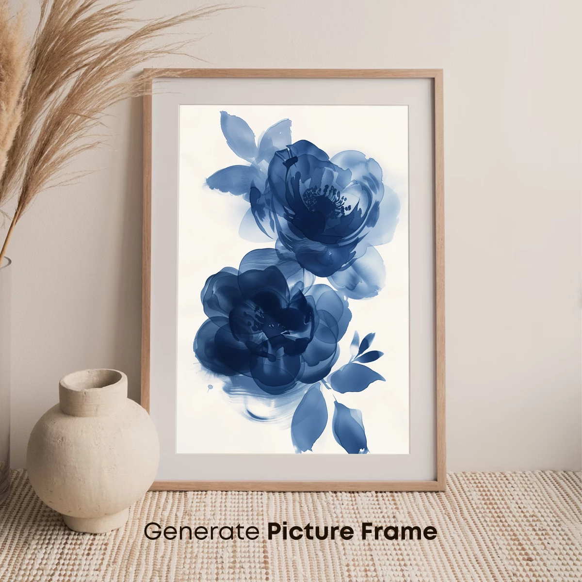 Ethereal Indigo Blooms: Watercolor Floral Elegance - Image 7