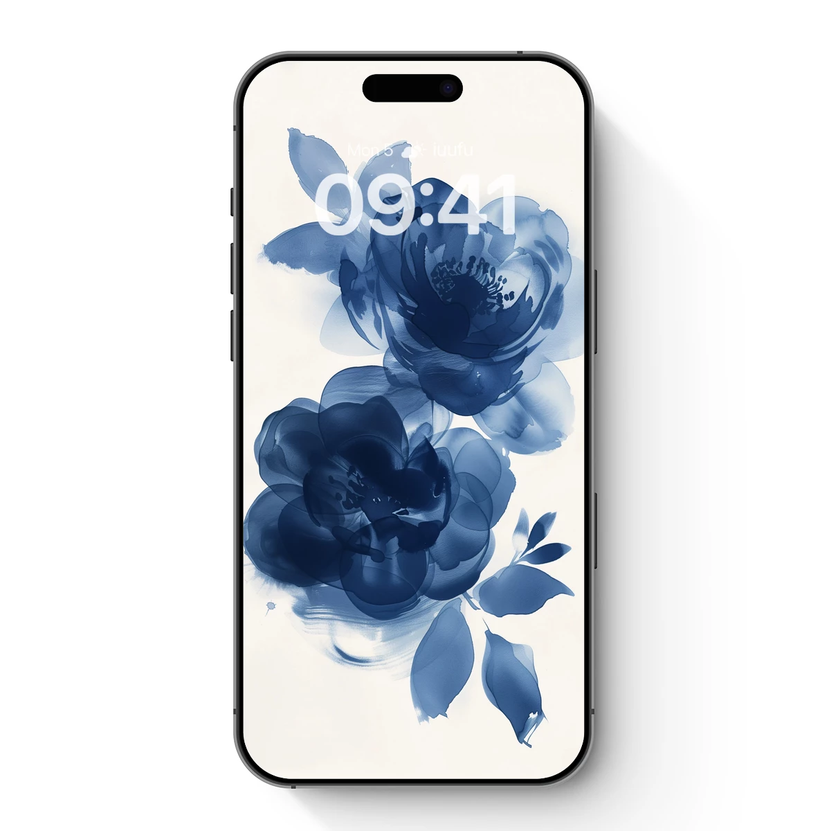 Ethereal Indigo Blooms: Watercolor Floral Elegance