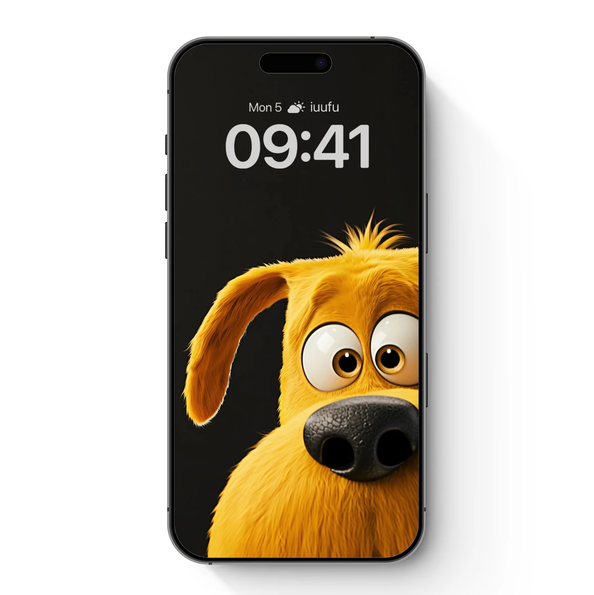 Curious Canine: Whimsical Cartoon Dog Close-Up