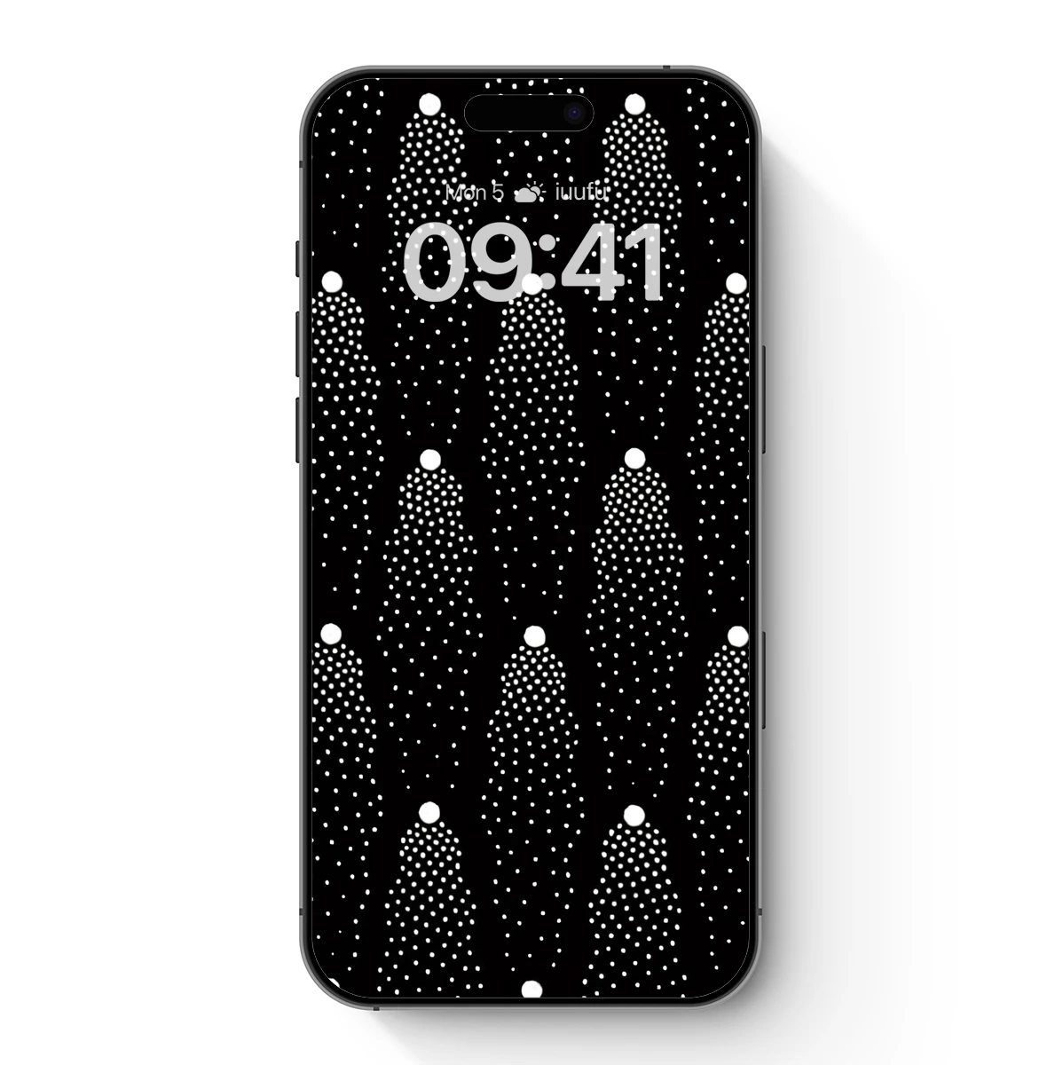 Dot Matrix Elegance: Black & White Geometric Harmony
