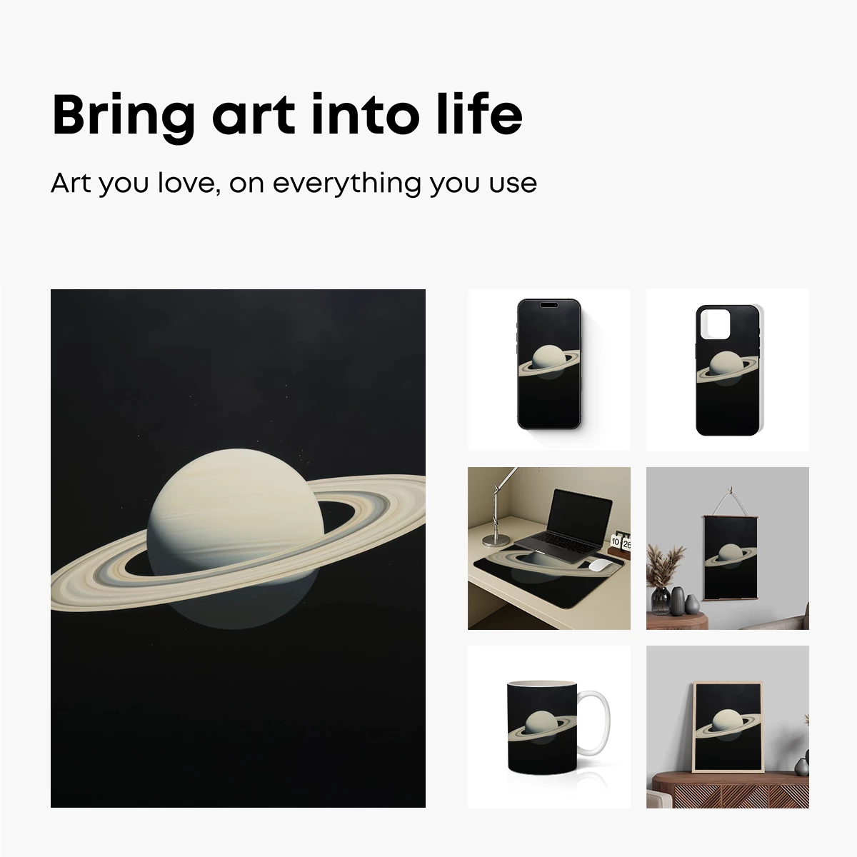 Eternal Saturn: Cosmic Serenity in Rings