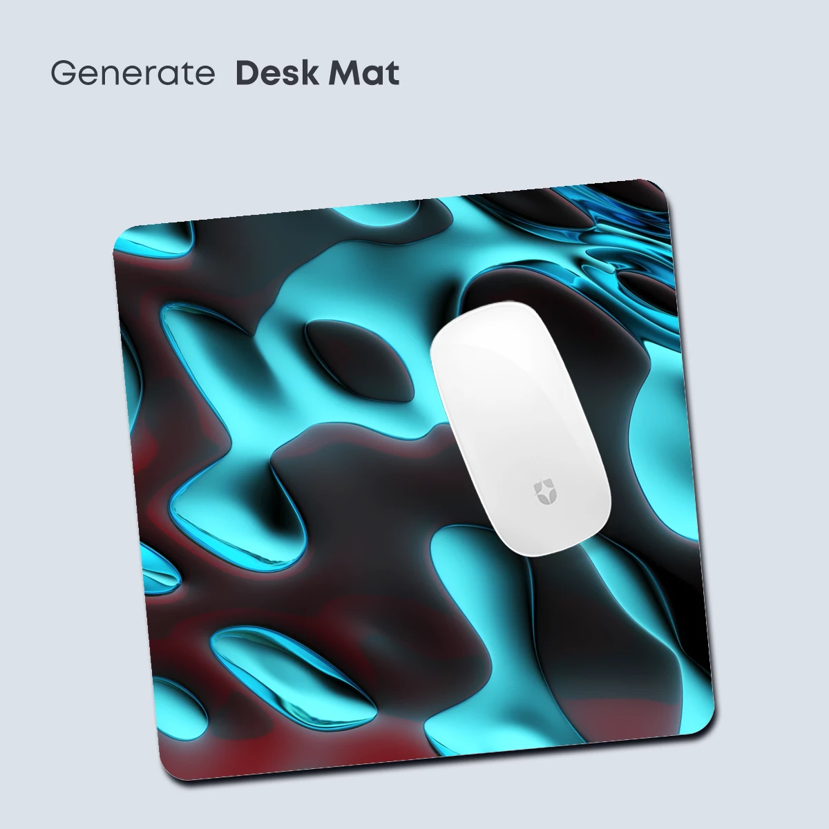 Fluid Teal and Crimson Abstract Fusion - Image 4