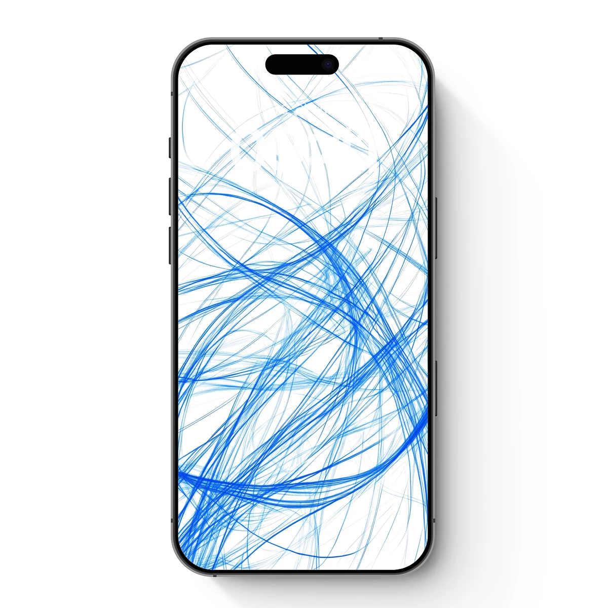 Blue Whispers: Abstract Line Art Elegance