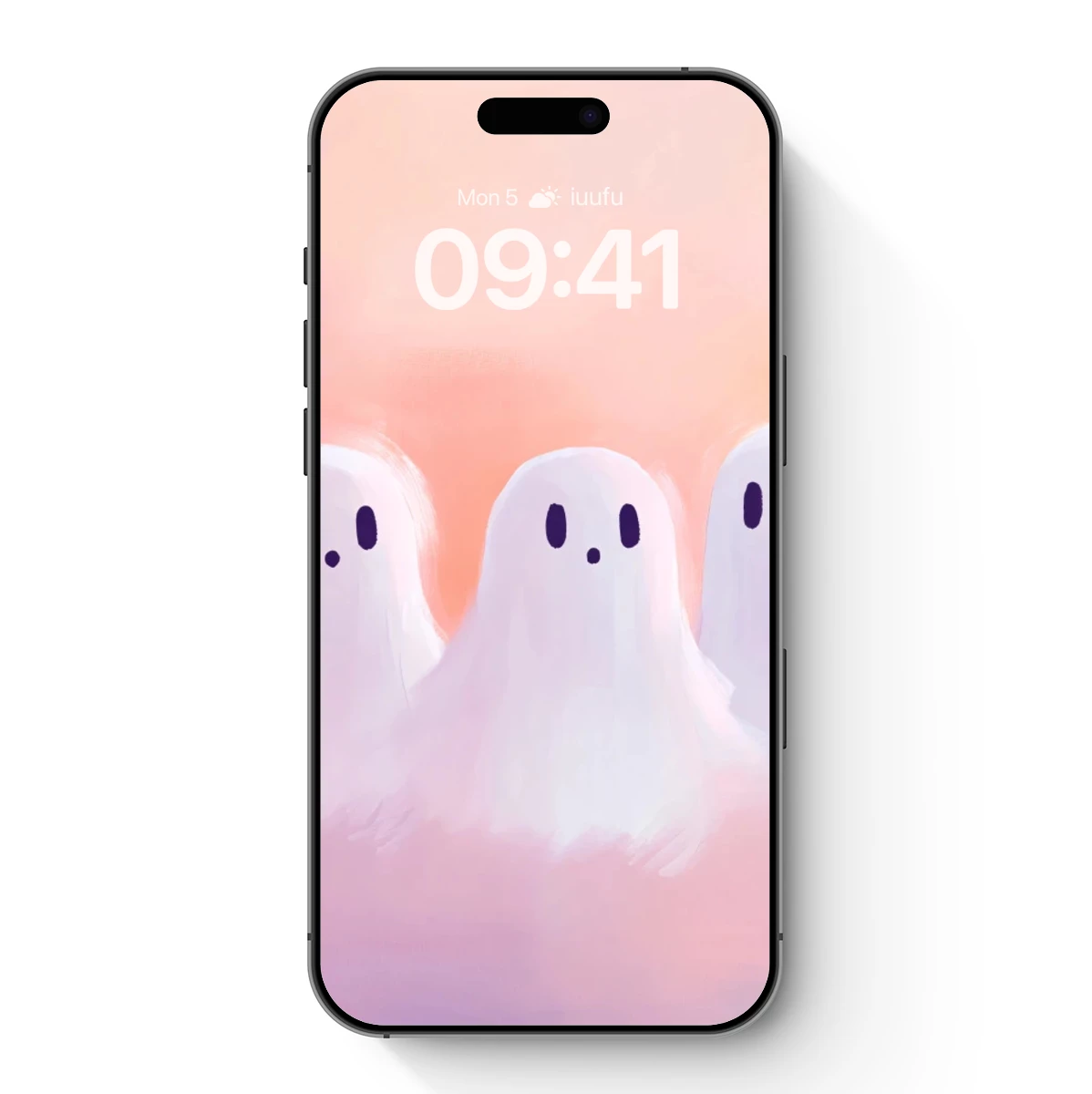 Cute Ghost Trio in Pastel Mist
