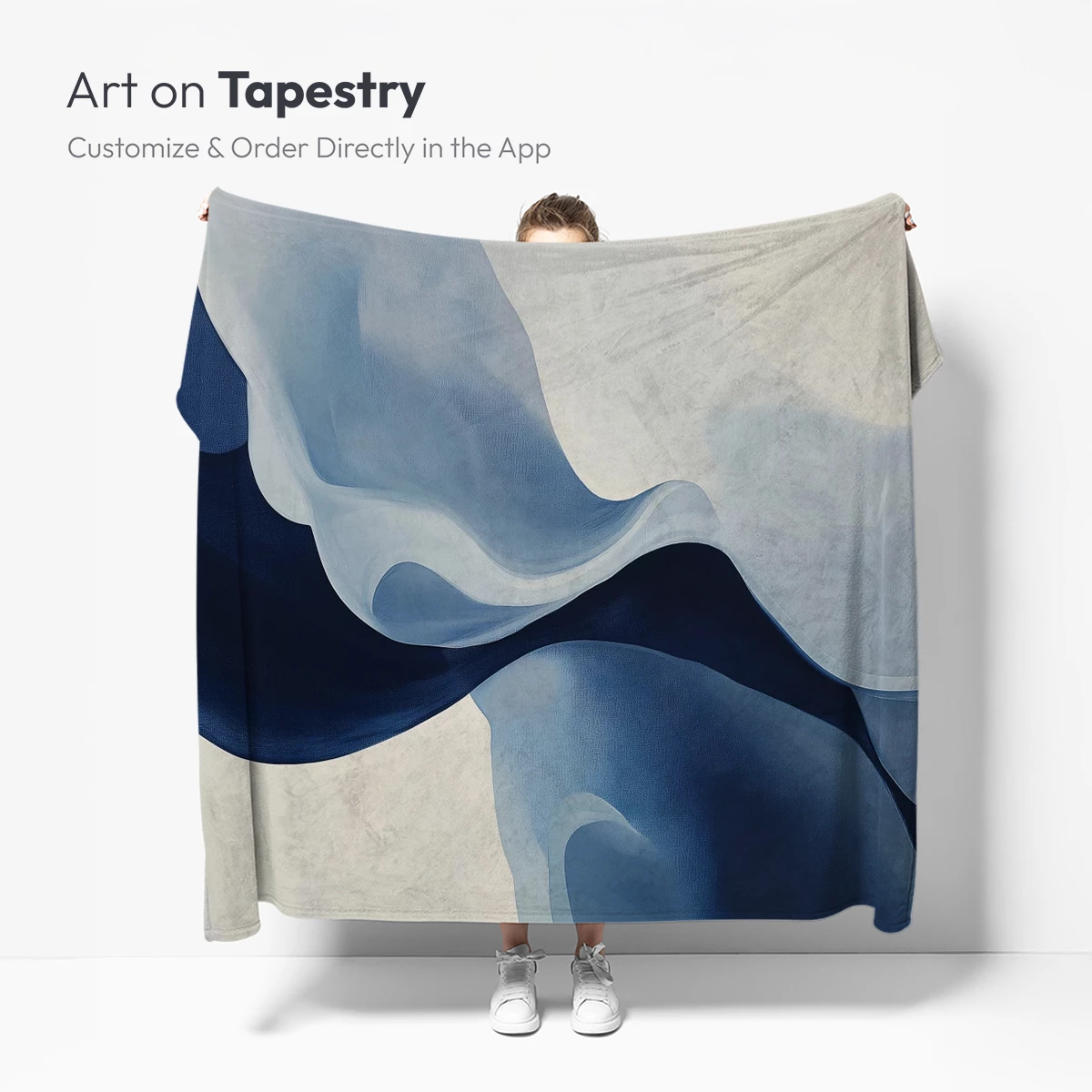 Ethereal Flow: Abstract Waves in Serene Blues - Image 4