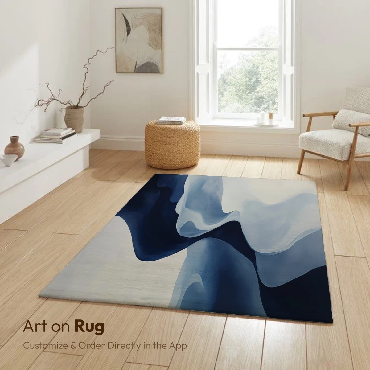 Ethereal Flow: Abstract Waves in Serene Blues - Image 5