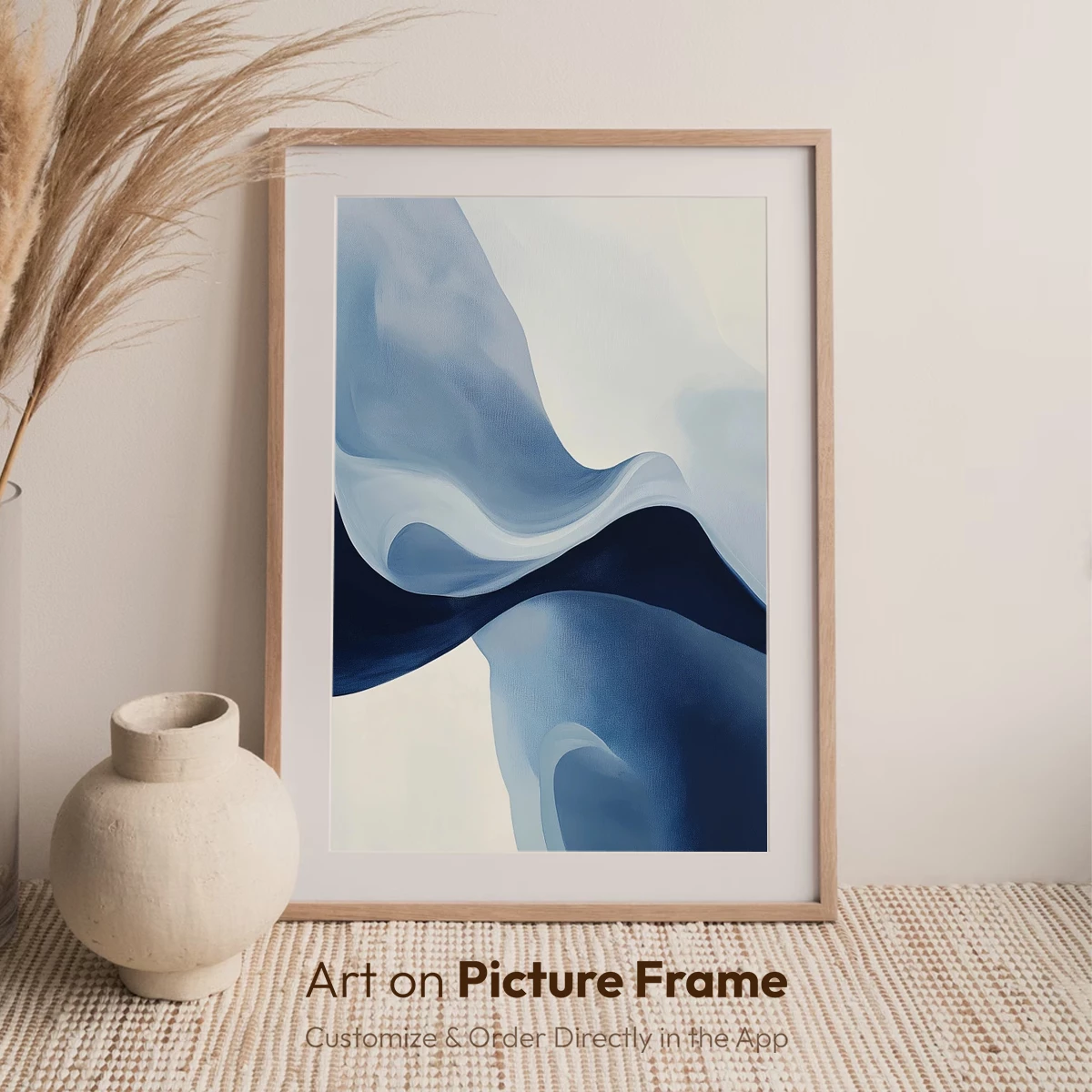 Ethereal Flow: Abstract Waves in Serene Blues - Image 6